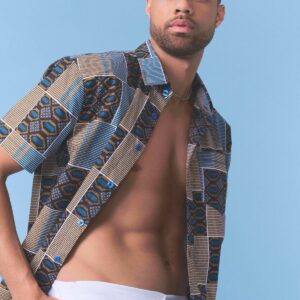 Sky Kente Shirt
