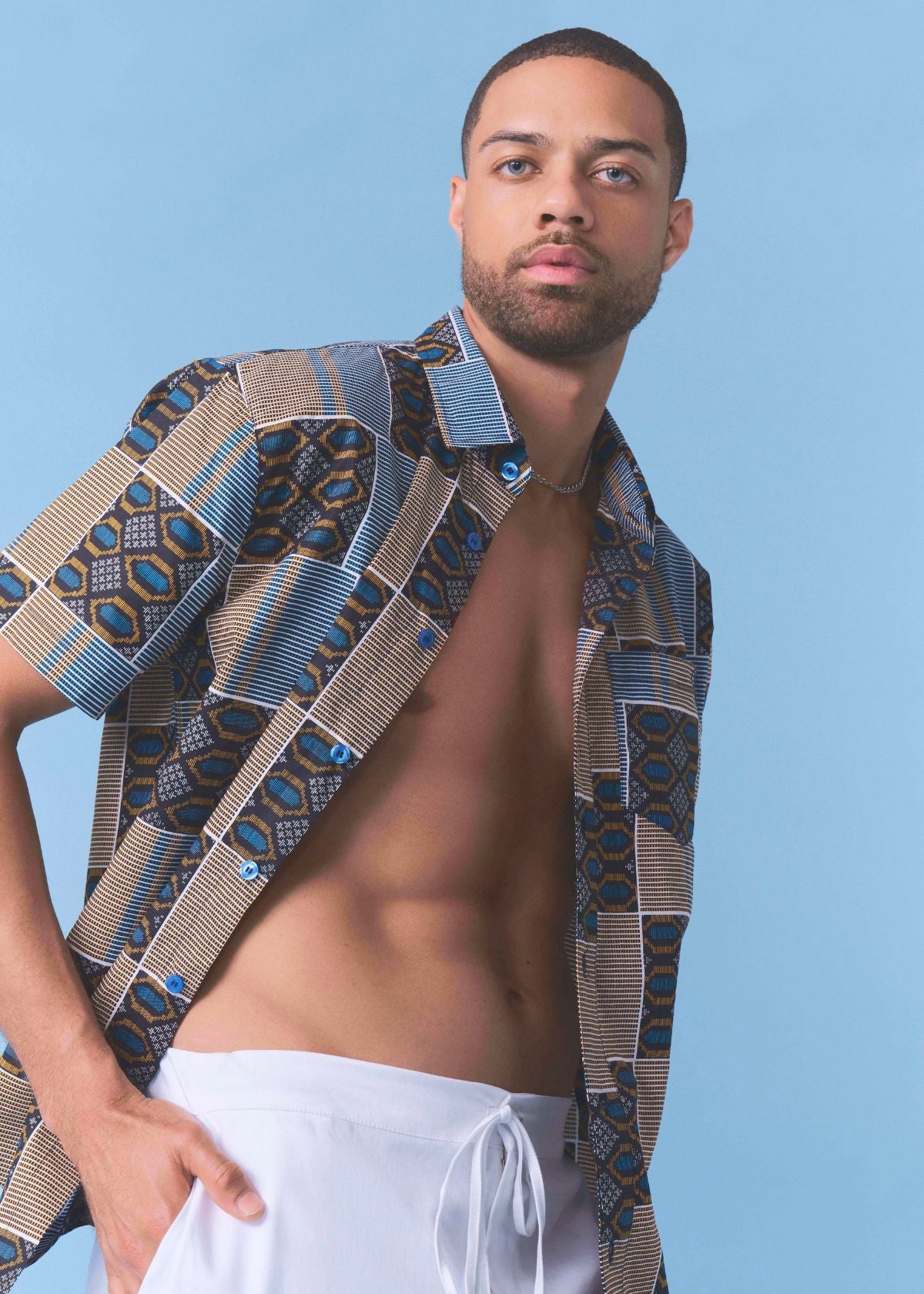 Sky Kente Shirt