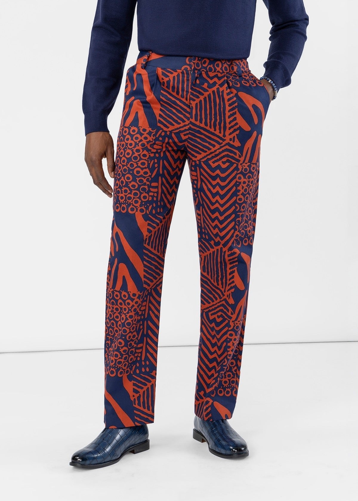 Rust Print Trousers